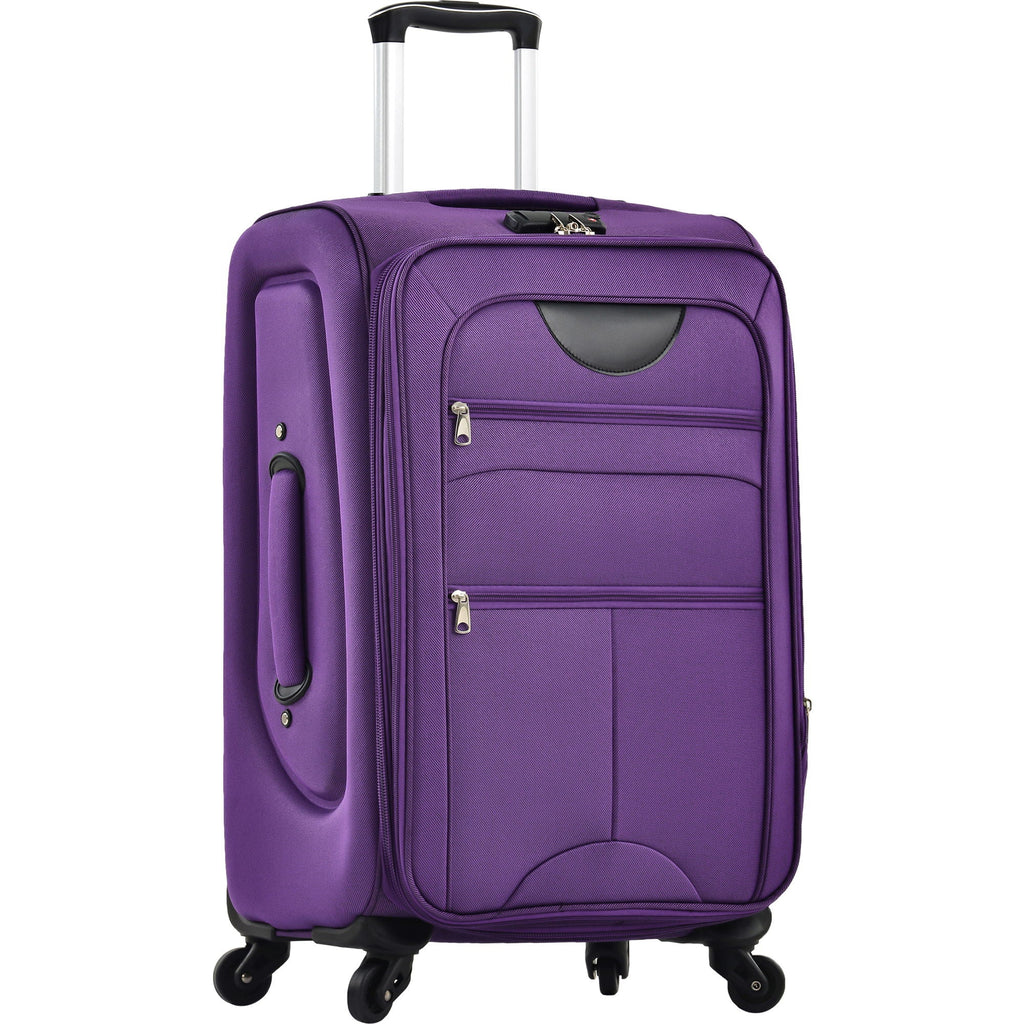 Expandable Softside Luggage 3 Piece Set with Spinner Wheels - Multiple Colors