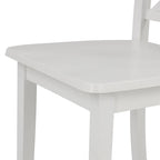 5-Piece Solid Wood Dining Set — White or Dark Gray