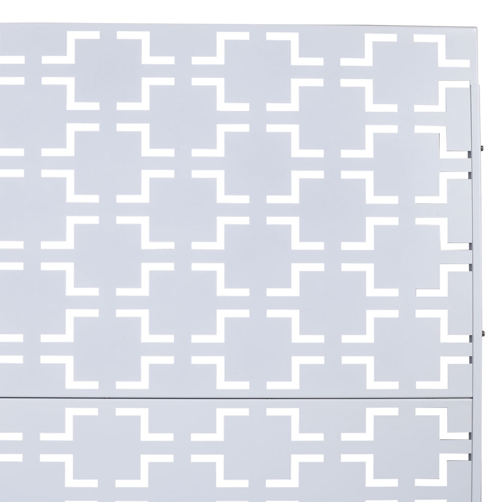 Black Metal Room Divider Privacy Screen with Rust-Resistant Finish