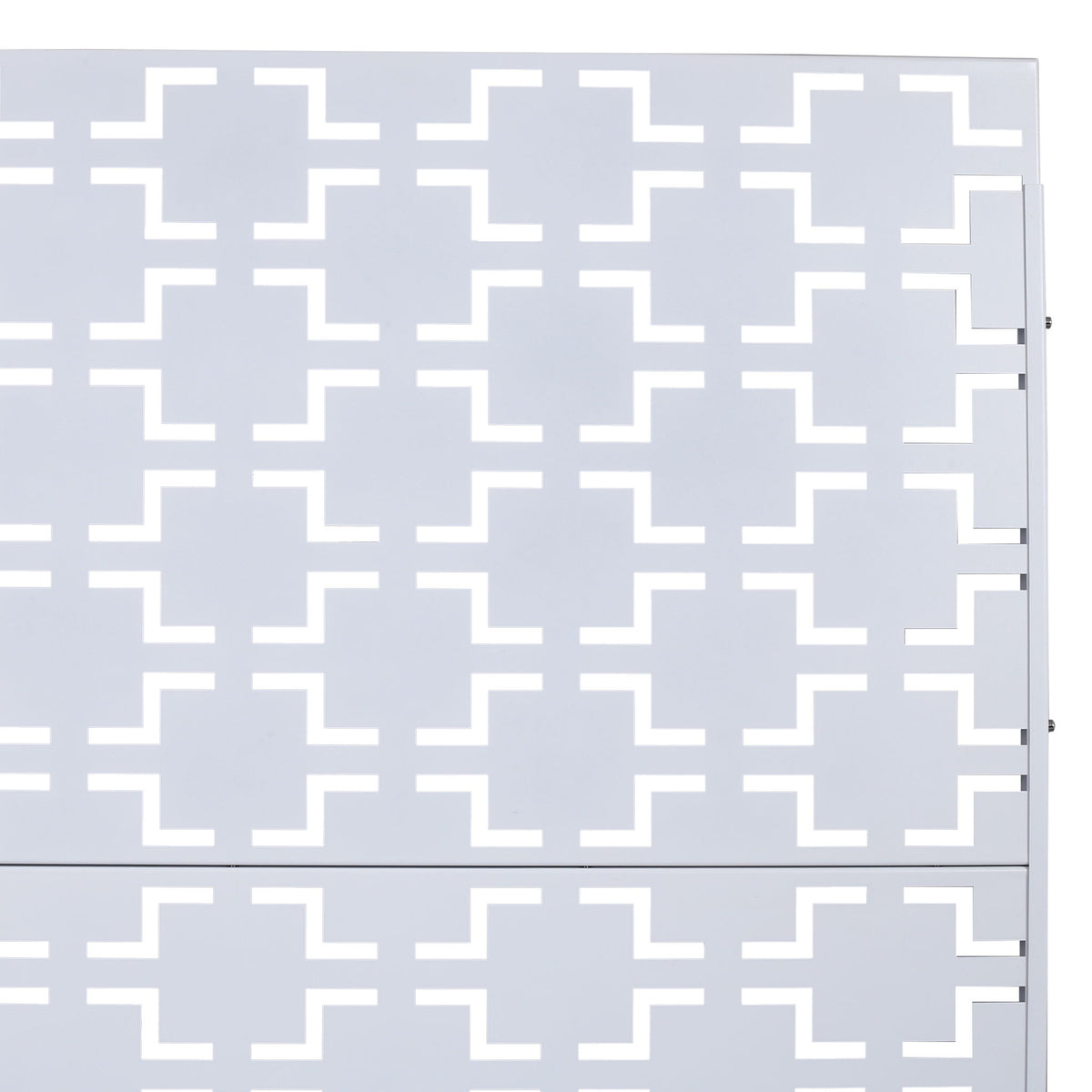 Black Metal Room Divider Privacy Screen with Rust-Resistant Finish