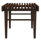 Dark Brown Wood Accent Bench with Solid Wood Frame - Mia