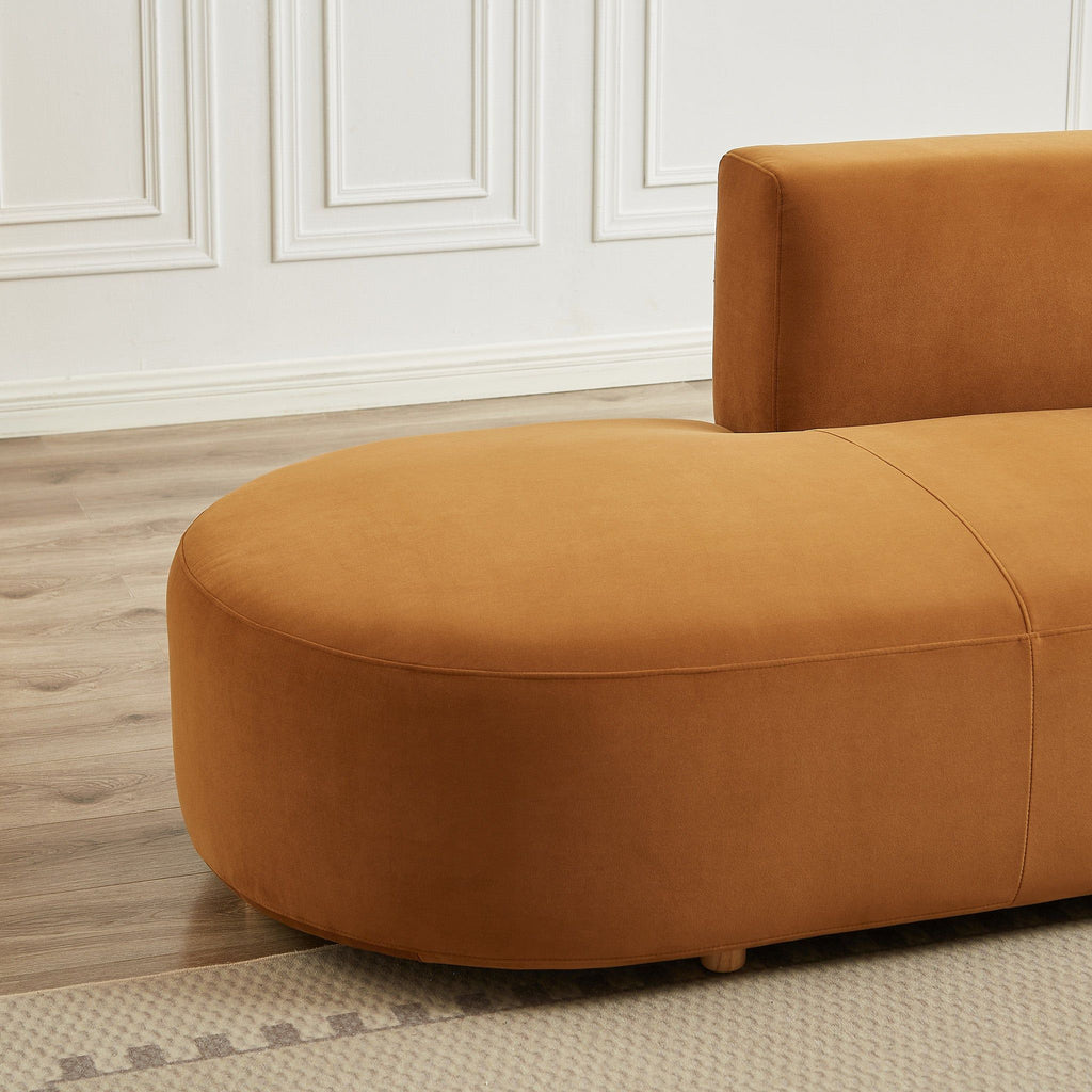 Light Brown Sectional Sofa with Plush Cloud Comfort - Left or Right Facing