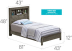Transitional Storage Bed with Headboard Shelving - Multiple Colors