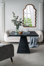 Wood Mirror With Unique Frame - Full-Length Arched Mirror with Pine Frame - Brown