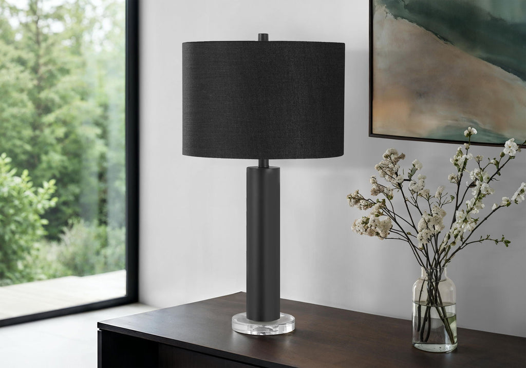 Contemporary Table Lamp with Adjustable Lighting - Black or Gray