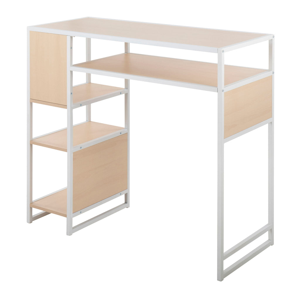 Farmhouse Bar Height Table with Storage Space - Light or Dark Brown