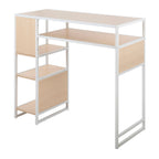 Farmhouse Bar Height Table with Storage Space - Light or Dark Brown