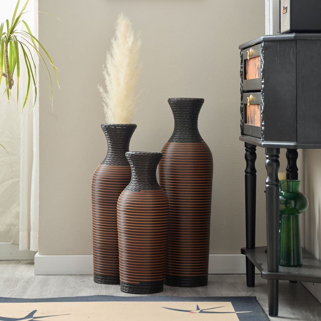 Classic And Neat Floor Vase with High Independent Stand - Multiple Colors