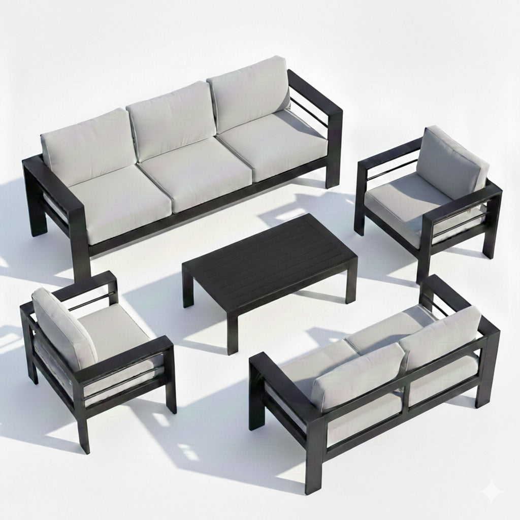 All-Weather Outdoor Patio Set with Thick Cushions - Multiple Colors