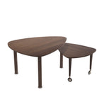 360 Degree Rotatable Coffee Table with Solid Wood Legs - Available in Multiple Colors
