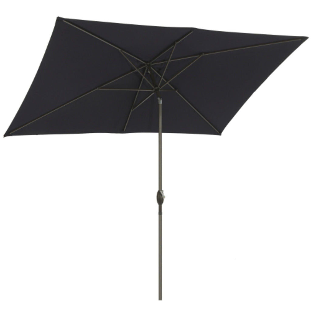 Rectangular Patio Umbrella with Crank Tilt - UV-Resistant Canopy