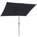 Rectangular Patio Umbrella with Crank Tilt - UV-Resistant Canopy