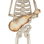 Halloween Skeleton Guitar Yard Decoration with Guitar - Metal