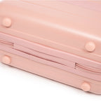 ABS 2-Piece Luggage Set with Spinner Wheels and Combination Lock - Pink