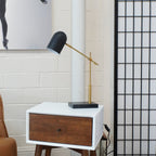 Lumora Table Lamp with Marble Base - Black