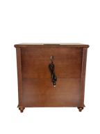 28" Rustic Nightstand with Charging Station - Walnut