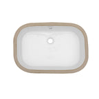 Undermount Bathroom Sink with Overflow - White Ceramic, 22" x 15.25"
