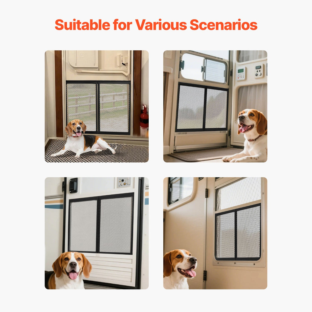 RV Screen Door Protector with Reinforced Frame - Aluminum Alloy
