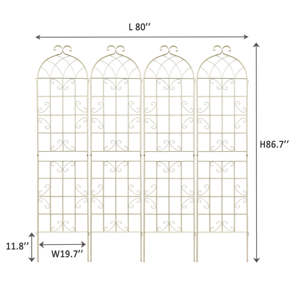 Metal Garden Rustproof Trellis for Climbing Plants – Outdoor Flower Support