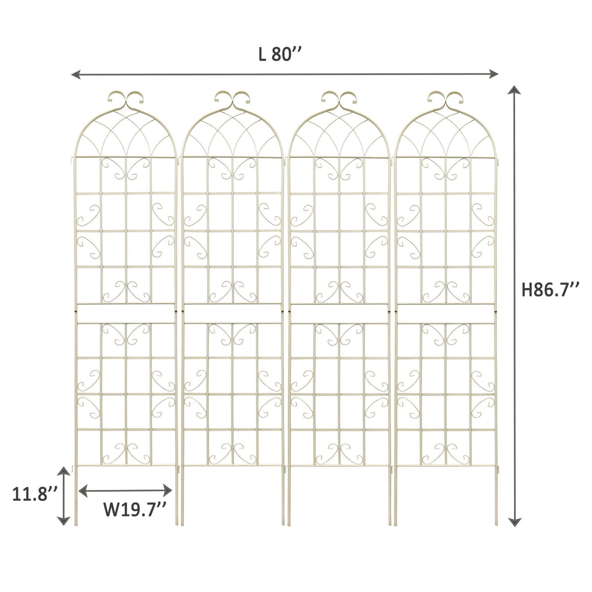 Metal Garden Rustproof Trellis for Climbing Plants – Outdoor Flower Support