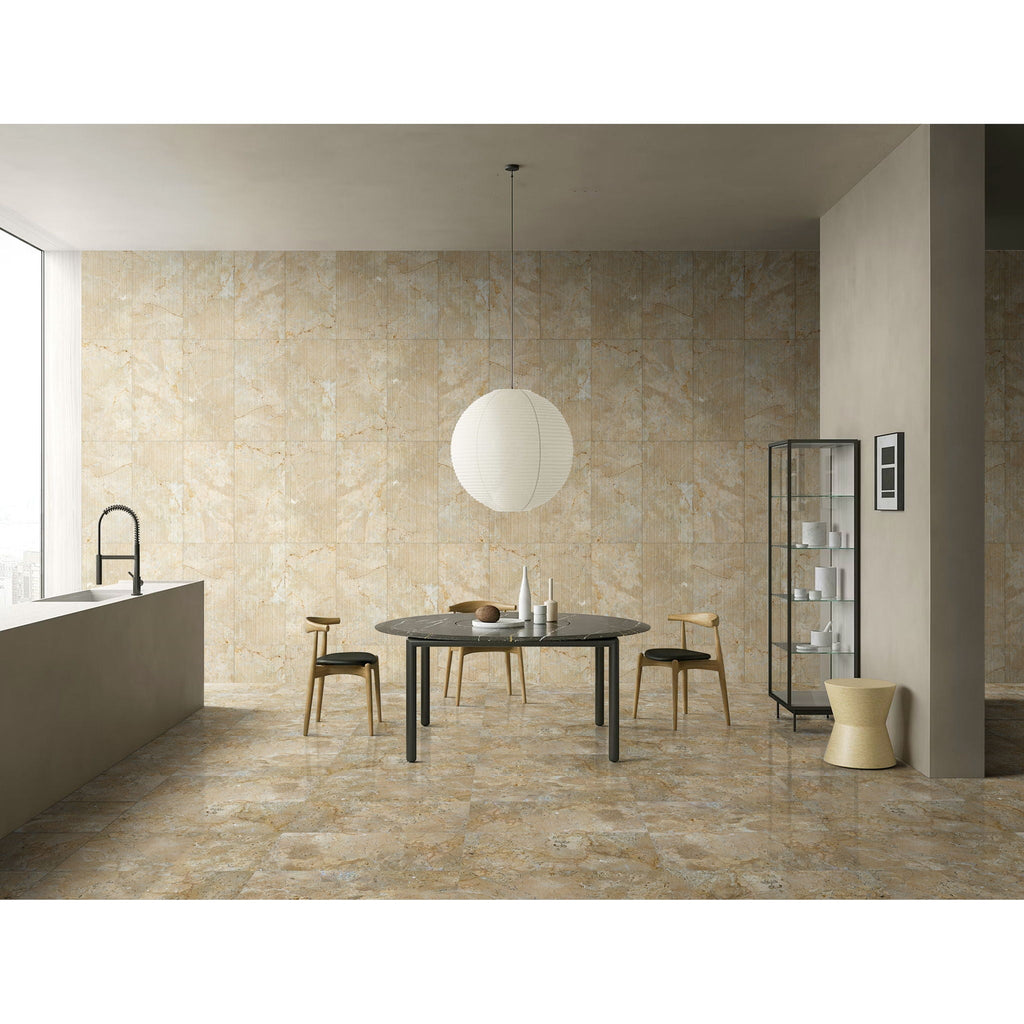 Textured 3D Decorative Tiles with Polished Marble Surface - Yellow, Gray, or White
