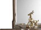 Taupe Mirror with Beveled Edge - Wood Frame