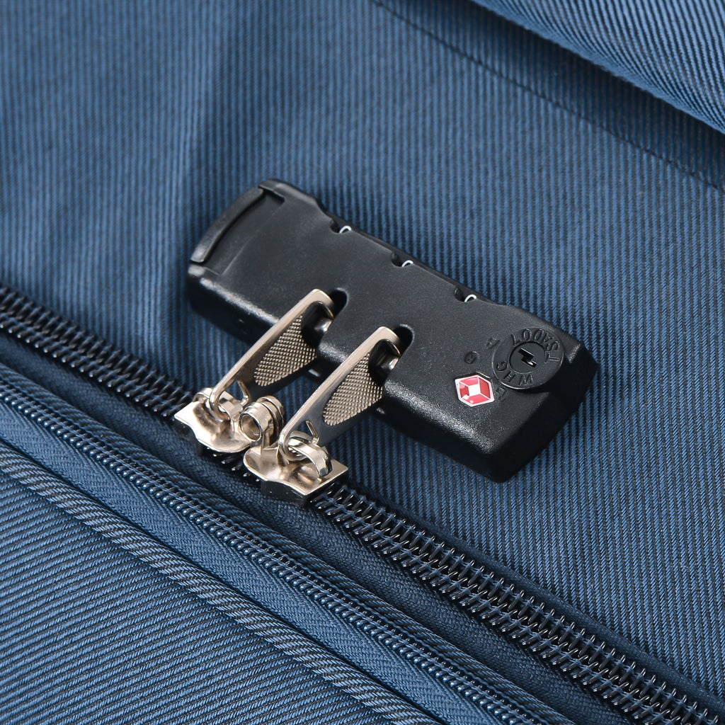 Softside Expandable 3 Piece Luggage Set with Spinner Wheels - Dark Blue