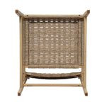 Acacia Wood Patio Club Chair with Wicker - Light Brown or Light Grey