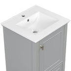 Retro Bathroom Vanity With Sink with Soft-Closing Doors - Green or Dark Gray