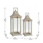 Ivory Candle Lantern Decorative Set