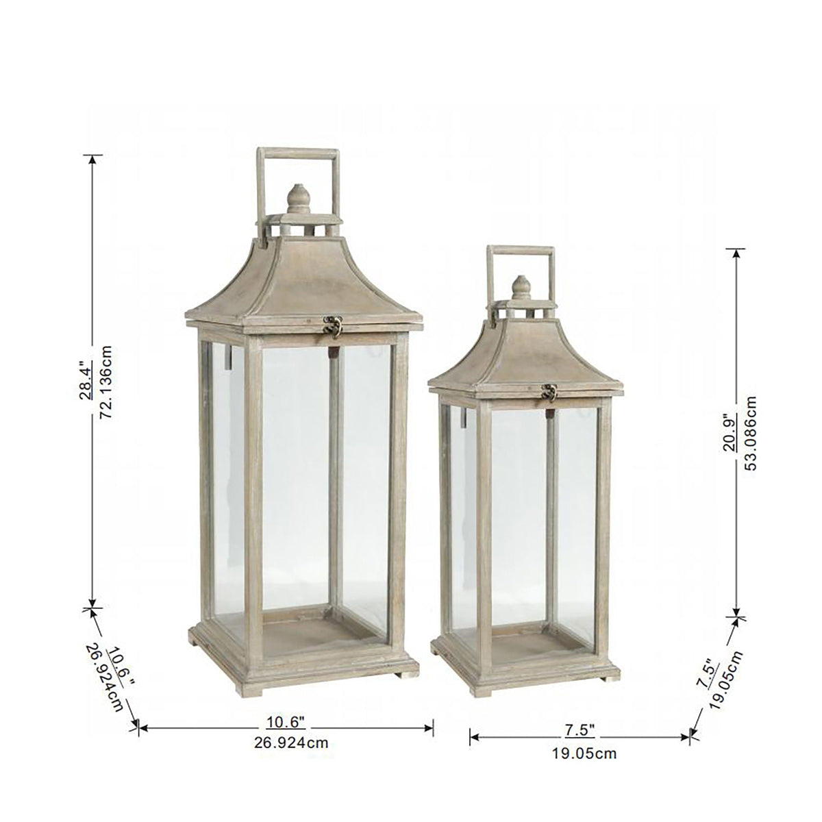 Ivory Candle Lantern Decorative Set