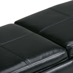 Avalon Upholstered Storage Ottoman with Flip-Over Serving Trays - Multiple Colors