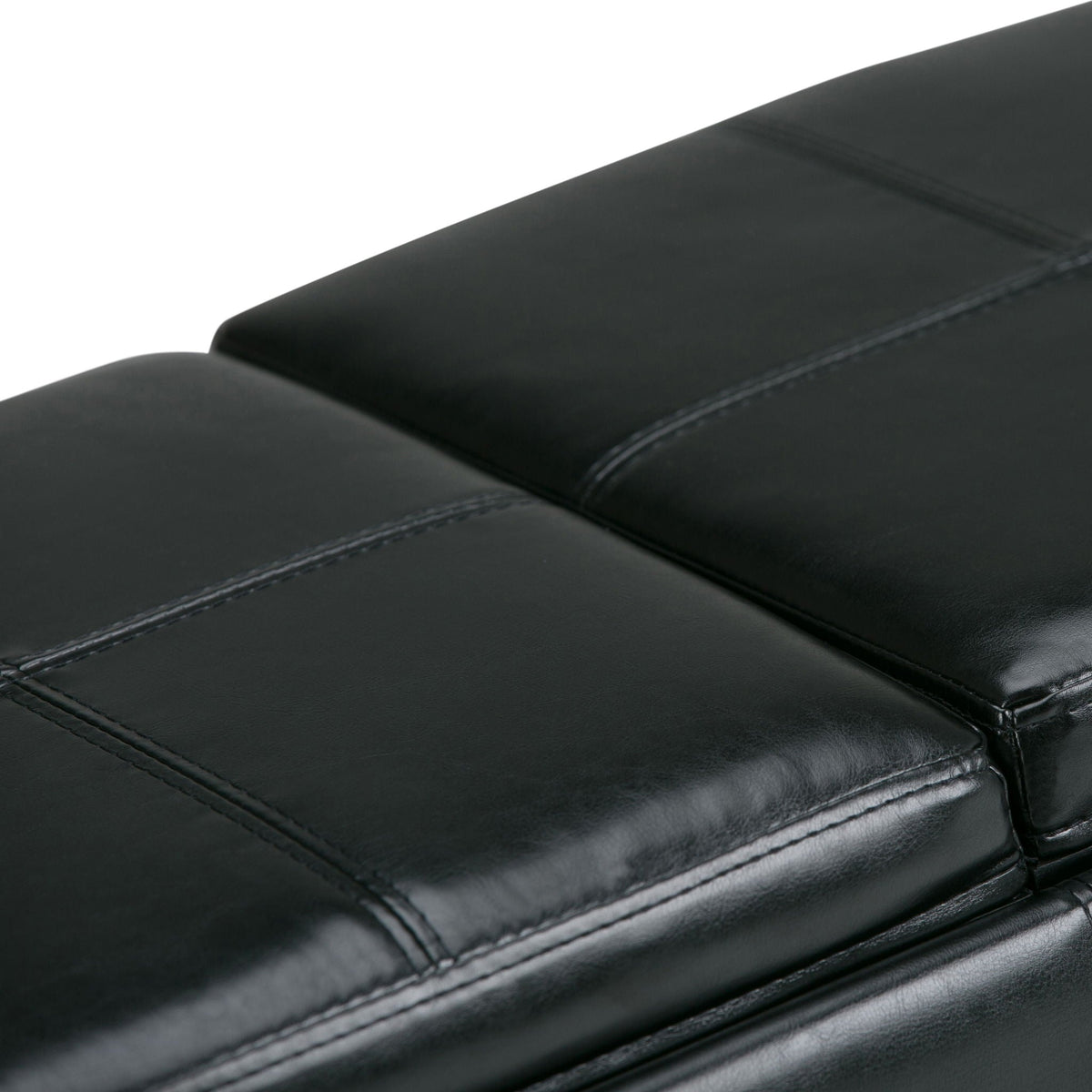 Avalon Upholstered Storage Ottoman with Flip-Over Serving Trays - Multiple Colors