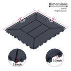 Interlocking Deck Tiles with Easy DIY Installation - Dark Gray or Dark Brown
