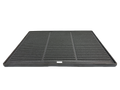 Square Cast Iron Griddle Pan with Reversible Grill - Black