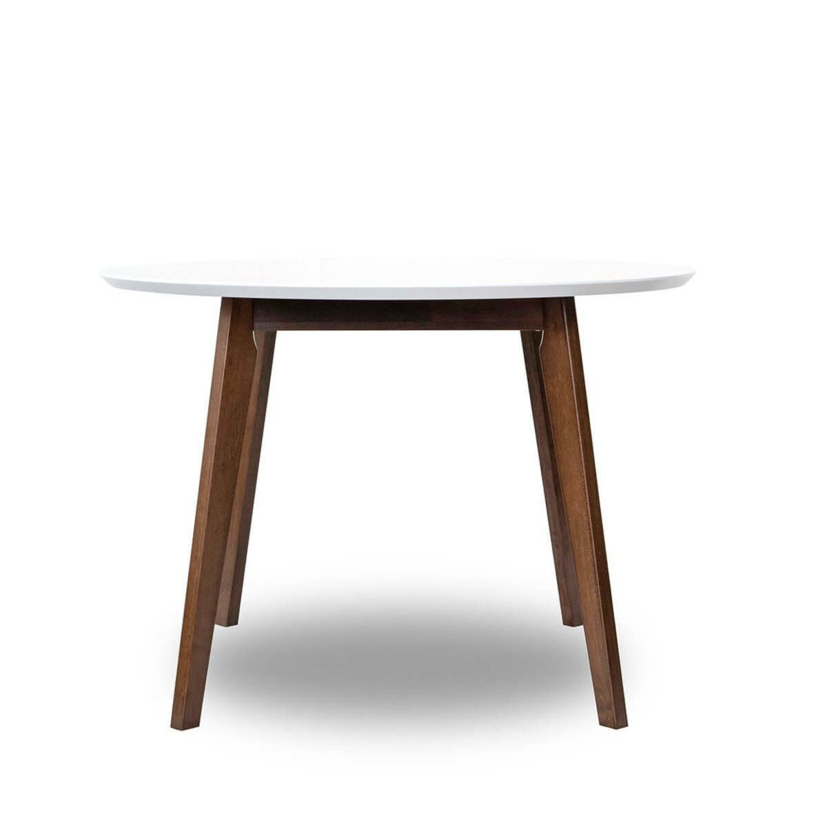 White Solid Wood Dining Table with Water-Resistant Finish - Alina