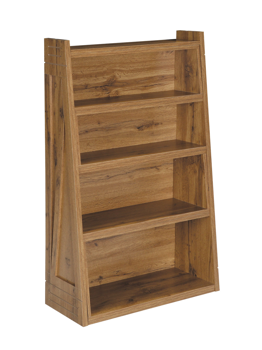 Foldable Bookshelf with Modular Convertible Design - Natural Veneer