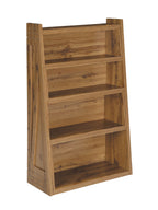 Foldable Bookshelf with Modular Convertible Design - Natural Veneer