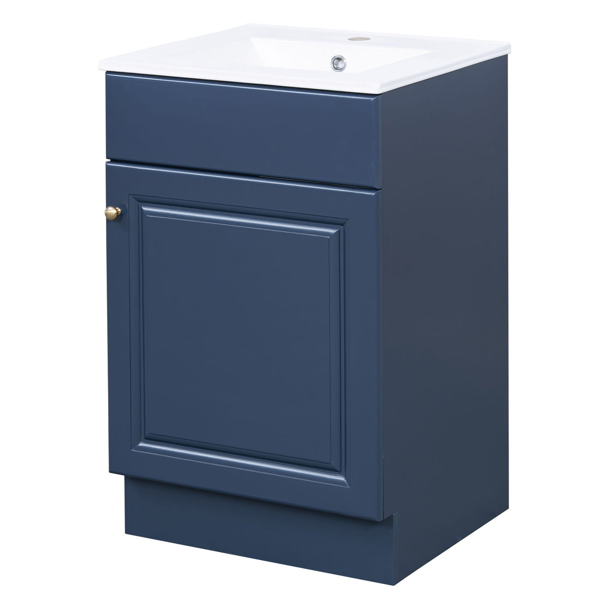 Bathroom Vanity with Sink and Adjustable Shelf - Multiple Colors