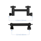 Stainless Steel Shower Arm Extension with 360° Rotation - Black or Pearl Silver