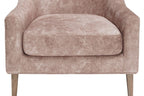 Light Brown Hi Back Accent Chair with Dacron Cushion