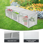 Polycarbonate Greenhouse with Durable Aluminum Frame - Silver