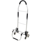 Foldable Shopping Stair Trolley with Triangular Wheels and Removable Waterproof Bag - Black
