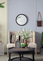 Transitional Mango Wood Wall Mirror with Frame - Multiple Colors