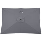 Rectangular Patio Umbrella with Crank Tilt - UV-Resistant Canopy