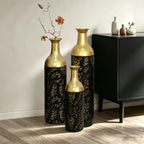 Decorative Metal Vases Set of 3 with Rust-Resistant Finish - Iron