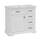 36" Bathroom Vanity with Sink and Soft Close Hinges - Dark Gray or White