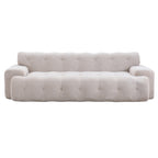 88 in. Cloud 3 Seater Chenille Sofa with Button Tufted Upholstery - Neutral