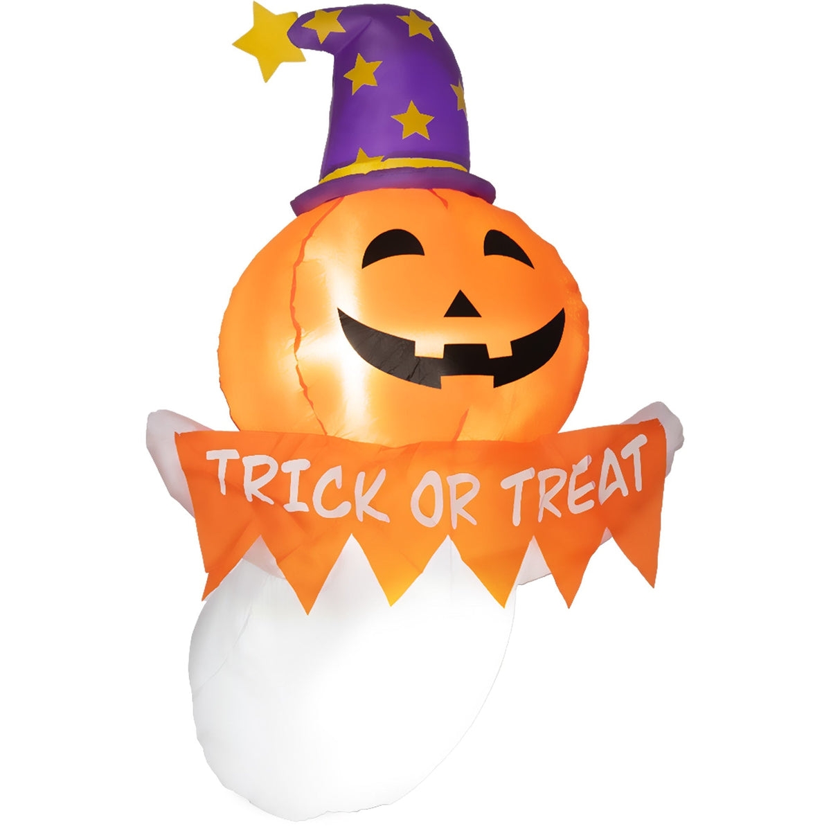 Inflatable Halloween Ghost Window Sticker with LED Lights - White