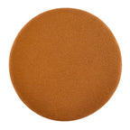 Boucle Round Ottoman with Splayed Rubber Wood Legs - Pumpkin